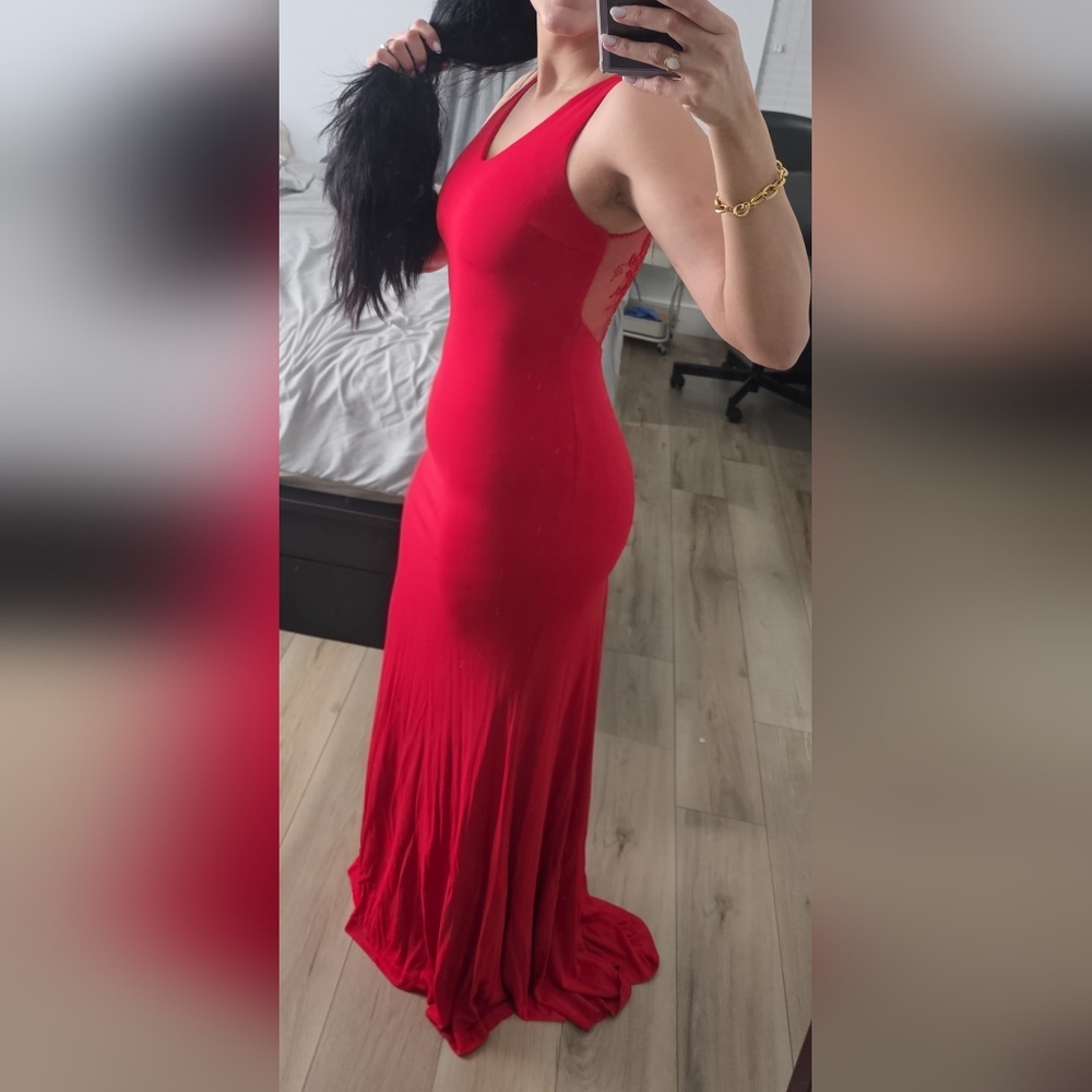 Elegant Red Evening Gown